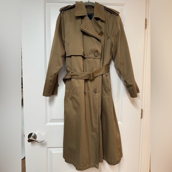 London Towne Elegant Brown Trench Coat Size 6 - Picture 2 of 7